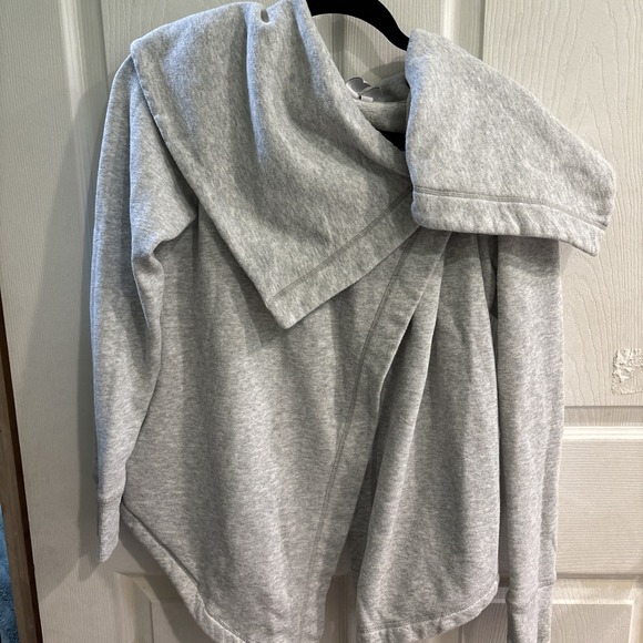 Zella Open Front Sweatshirt Sz XS Activewear Fleece Lined Cardigan Grey  Jacket - Picture 1 of 12